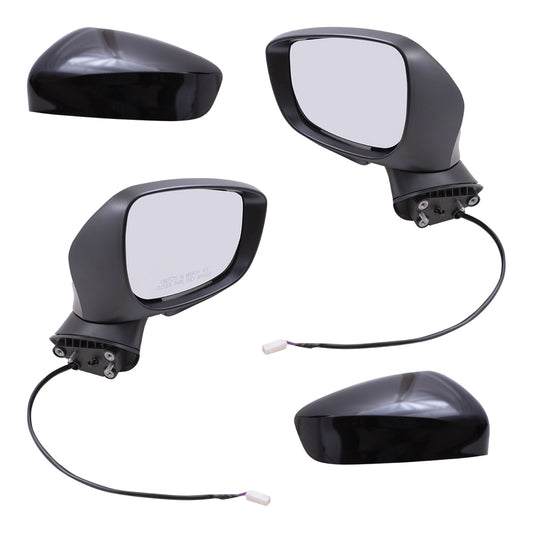 Replacement Set Driver and Passenger Power Side Door Mirrors Compatible with 2016 2017 2018 2019 CX-3 GT GX GS