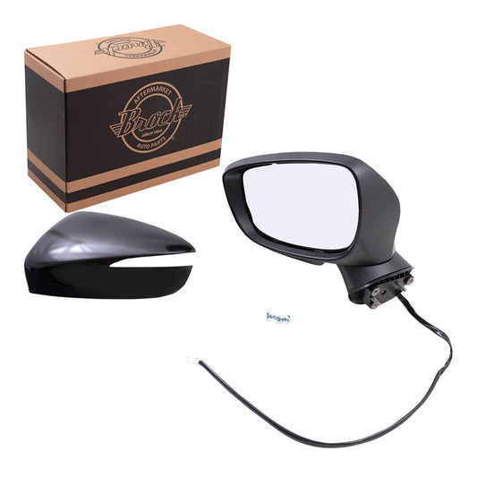 Replacement Driver Power Side Mirror with Signal Compatible with 2016-2019 CX-3 DB2P-69-181B