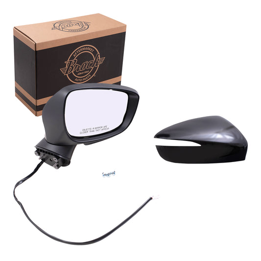 Replacement Passenger Power Side Mirror with Signal Compatible with 2016-2019 CX-3 DB2P-69-121B