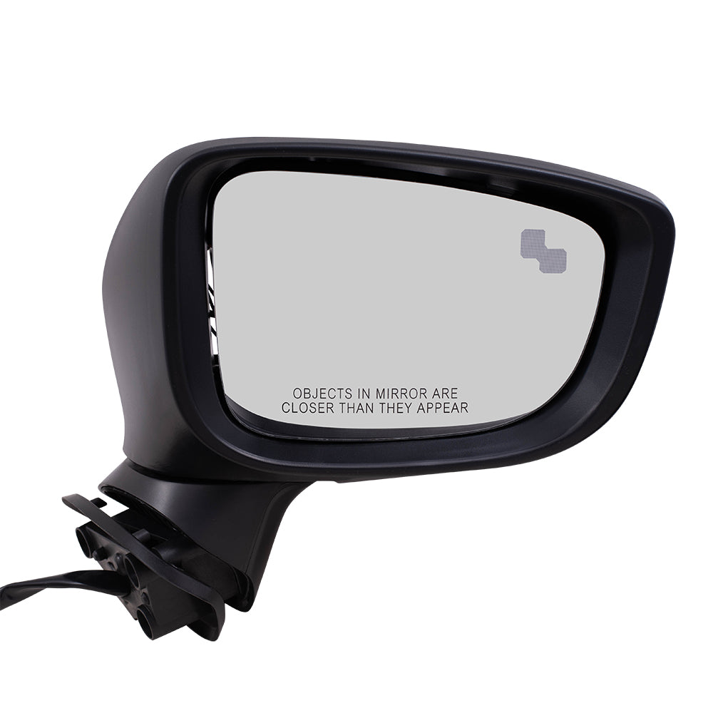 Replacement Set Driver and Passenger Power Side Mirrors Heated Signal Blind Spot Detection Compatible with 2017-2018 Mazda3 Japan