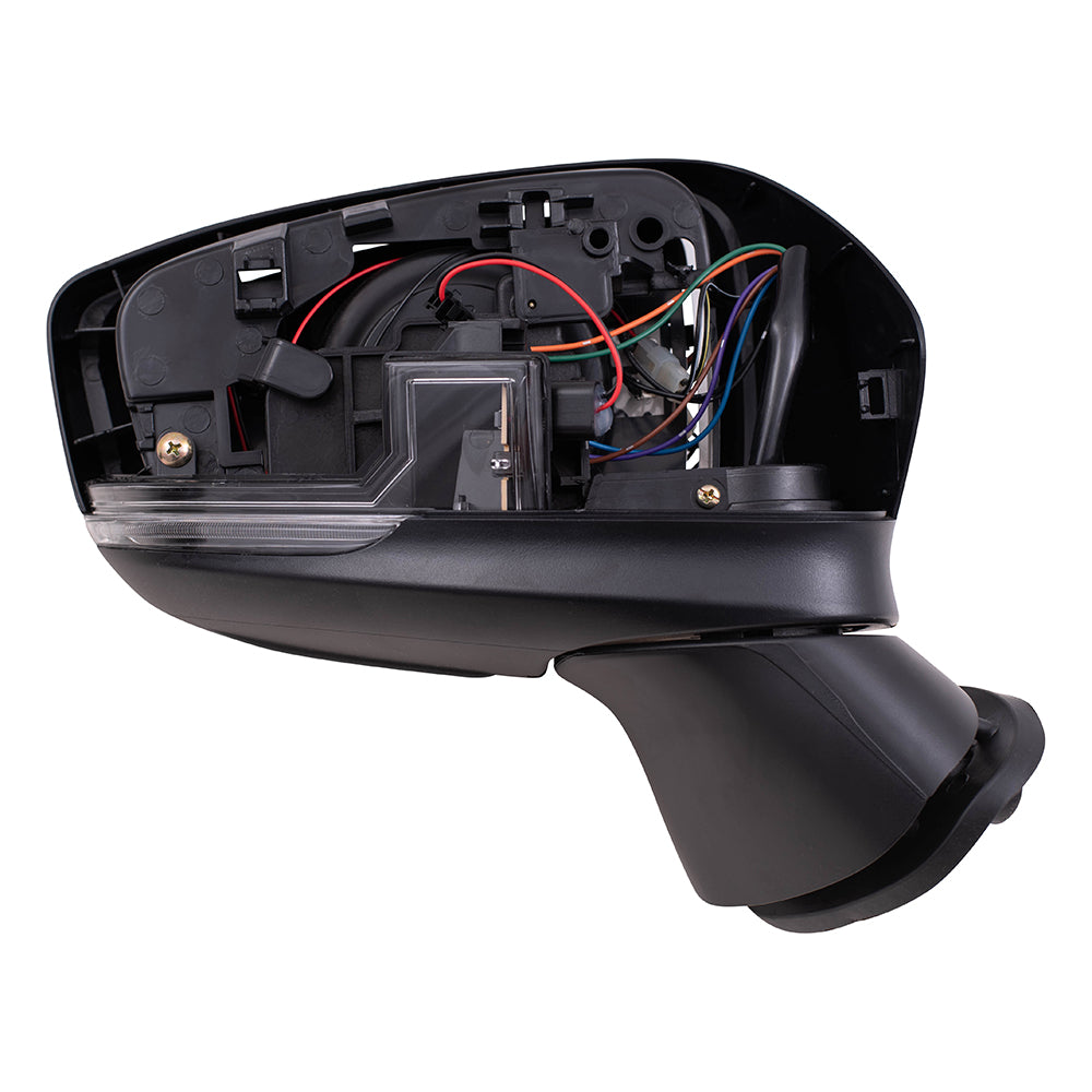 Replacement Set Driver and Passenger Power Side Mirrors Heated Signal Blind Spot Detection Compatible with 2017-2018 Mazda3 Japan