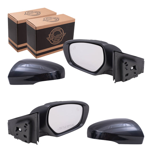 Replacement Drivers and Passengers Set Power Mirror Paint to Match w/ Heat Signal BSD Compatible with 10-12 CX-9