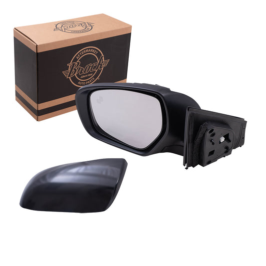 Replacement Driver's Power Mirror Paint to Match Black w/ Heat Signal Blind Spot Detection Compatible with 14-15 CX-9 TK23-69-18Z