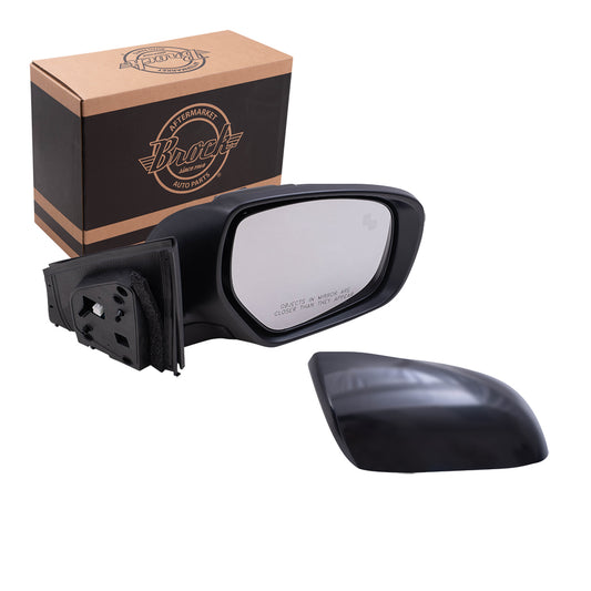 Replacement Passenger's Power Mirror Paint to Match Black w/ Heat Signal Blind Spot Detection Compatible with 14-15 CX-9 TK23-69-12Z