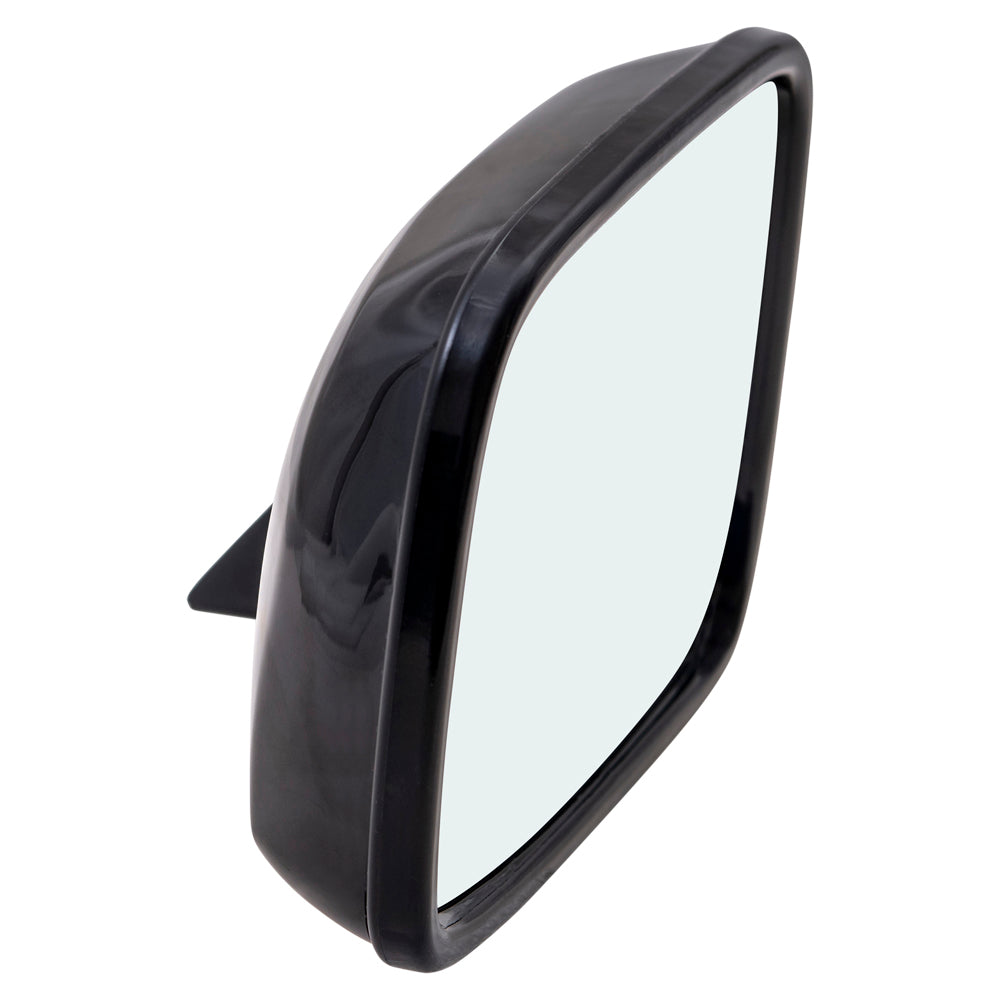Brock Aftermarket Replacement Driver Left Manual Mirror Paint To Match Gloss Black Housing Compatible with 1986-1993 B-Series Pickup
