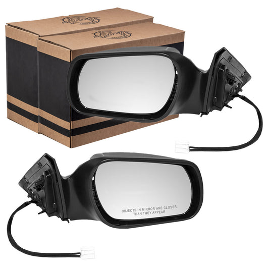 Driver and Passenger Power Side View Mirrors Smooth Replacement for Mazda 6 Mazda6 GK2A6918ZBB GK2A6912ZBB