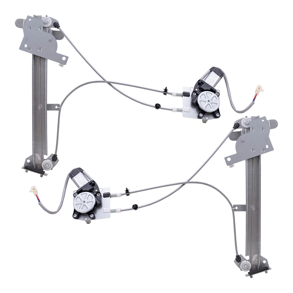 Brock Replacement Driver and Passenger Side Power Window Regulators w/Motor Compatible with 1990-1997 Miata MX-5