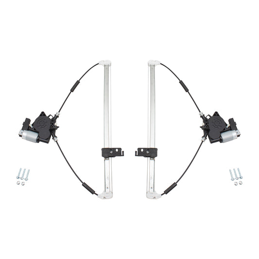 Brock Replacement Pair Set Rear Power Window Lift Regulators & Motors 2 Pin Connector Assemblies Compatible with 07-12 CX-7 EG2173590C EG2172590C