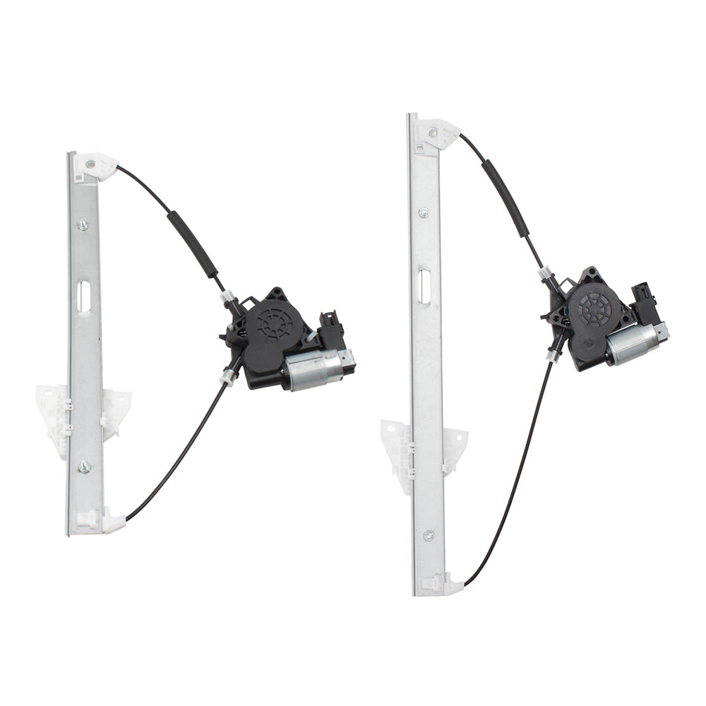 Brock Replacement Driver Side Front and Rear Power Window Regulators with Motor Compatible with 2007-2015 Mazda CX-9