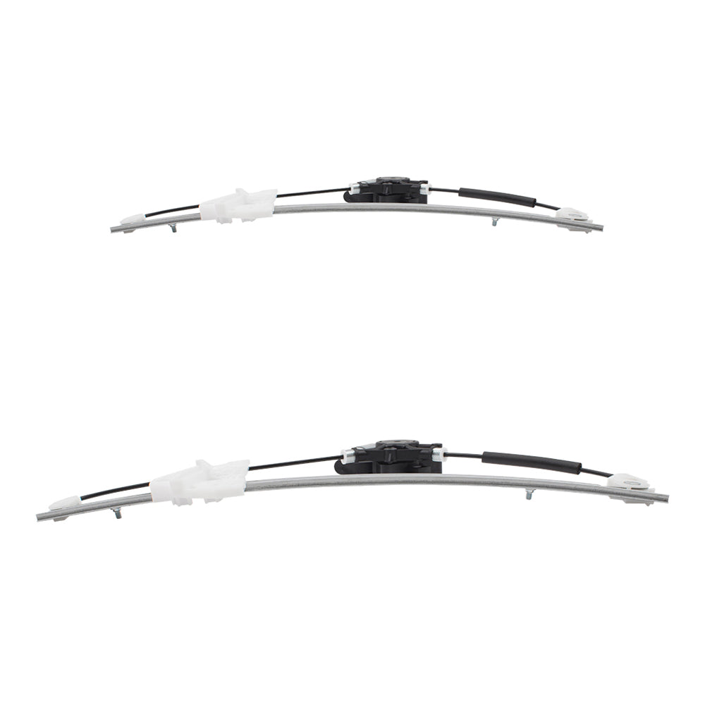 Brock Replacement Driver Side Front and Rear Power Window Regulators with Motor Compatible with 2007-2015 Mazda CX-9