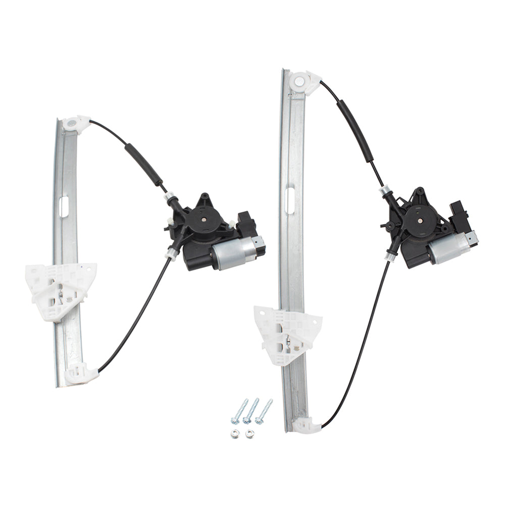 Brock Replacement Passenger Side Front and Rear Power Window Regulators with Motor Compatible with 2007-2015 Mazda CX-9