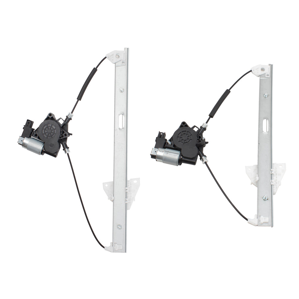 Brock Replacement Passenger Side Front and Rear Power Window Regulators with Motor Compatible with 2007-2015 Mazda CX-9