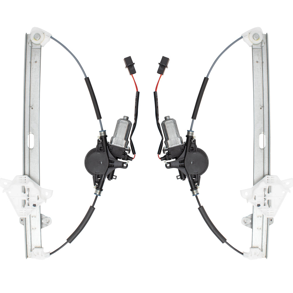 Brock Replacement Pair Set Front Power Window Regulators w/Motors Assemblies Compatible with 2013-2016 CX-5 KD5359590 KD5358590 MA1356103 MA1351129