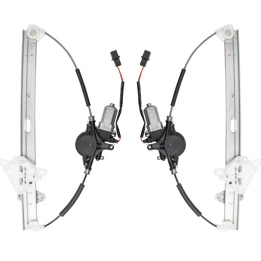 Brock Replacement Pair Set Front Power Window Regulators w/Motors Assemblies Compatible with 2013-2016 CX-5 KD5359590 KD5358590 MA1356103 MA1351129