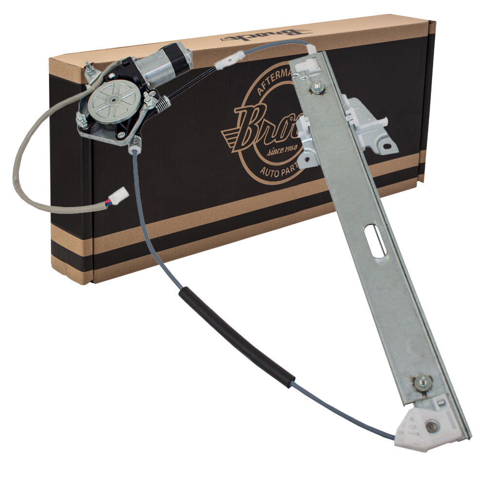 Brock Replacement Drivers Rear Power Window Lift Regulator with Motor Assembly Compatible with 00-06 Van LC62-73-590A