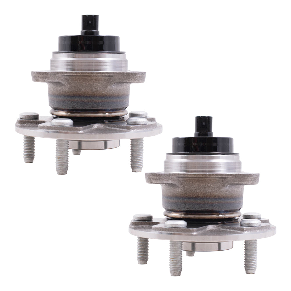 Brock Replacement Front Driver and Passenger Side Hub and Bearing Assemblies Set Compatible with 13-20 Lexus GS 350 RWD