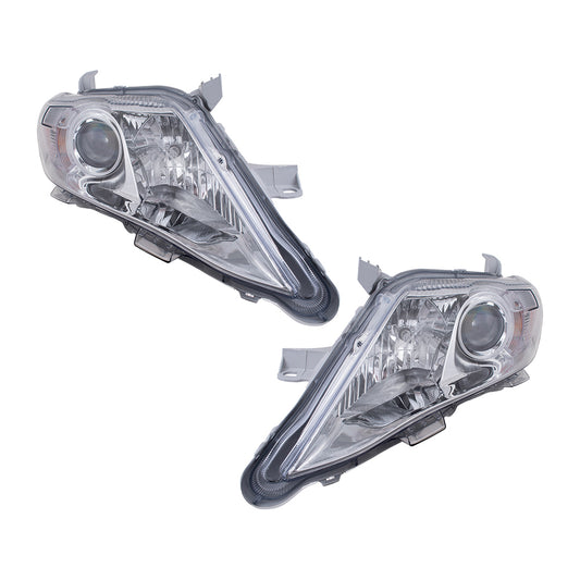 Brock Headlight Assembly Set CAPA Certified For Camry EXC SE USA Built ONLY