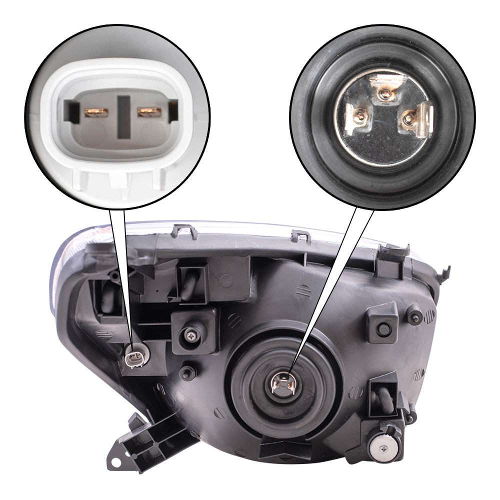 Brock Replacement Driver Side Halogen Combination Headlight Assembly Compatible with 2001-2003 Rav4 8115042190