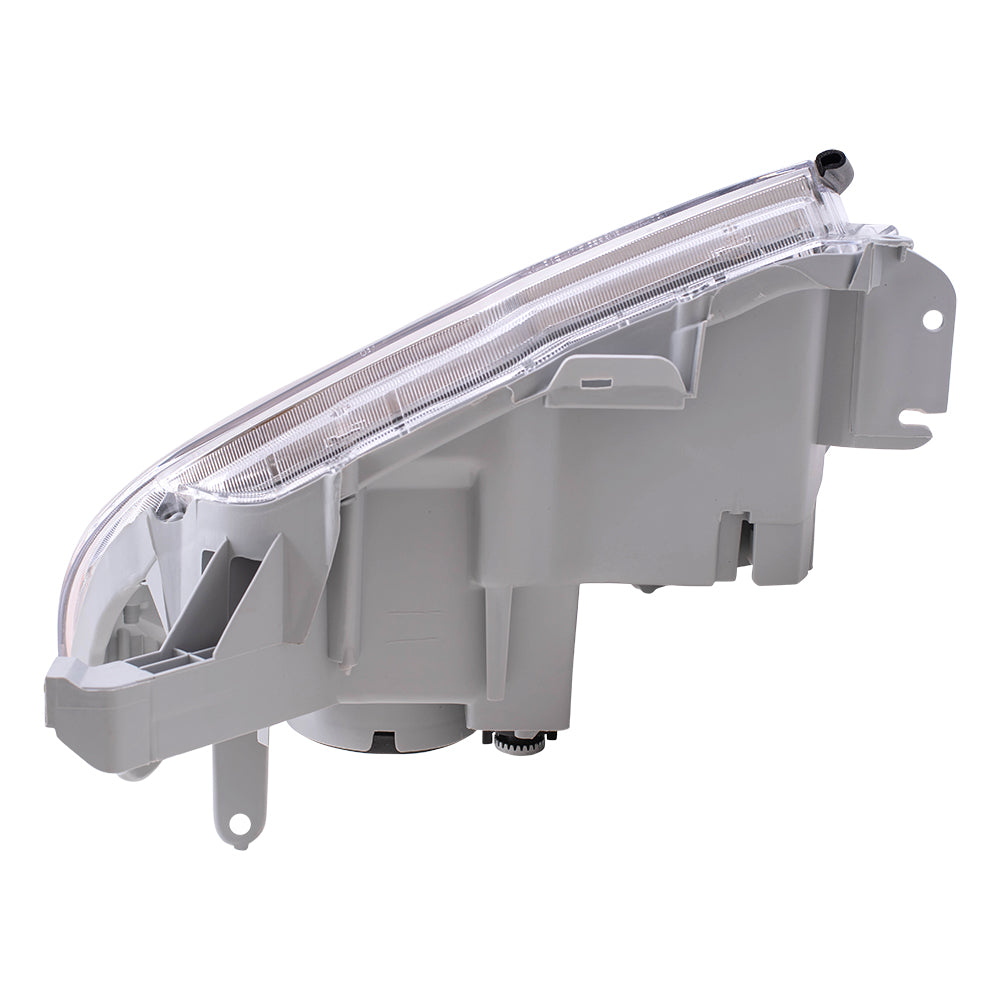 Brock Replacement Passengers Headlight Headlamp with Chrome Bezel Compatible with SUV 8113035441