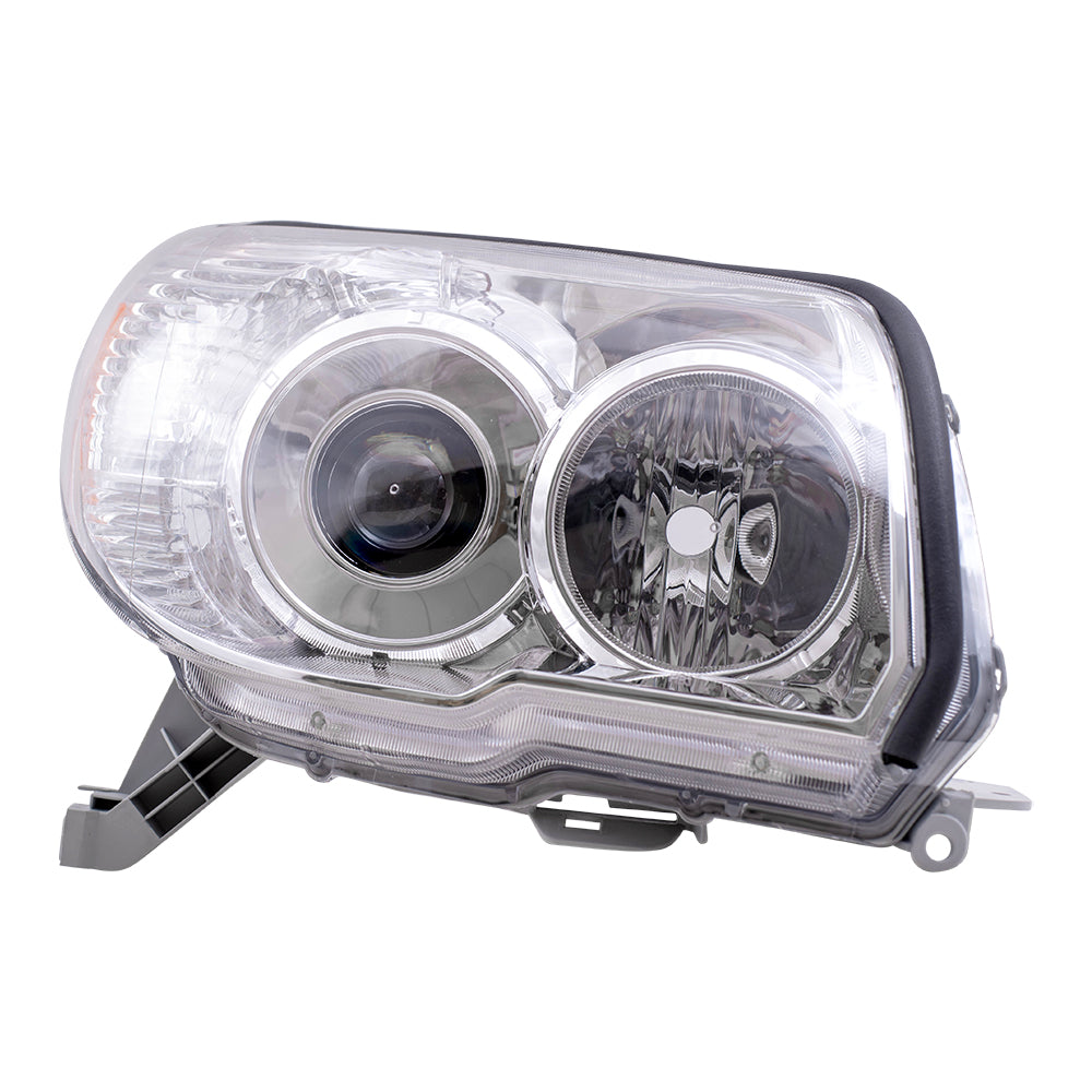 Brock Replacement Passengers Headlight Headlamp with Chrome Bezel Compatible with SUV 8113035441