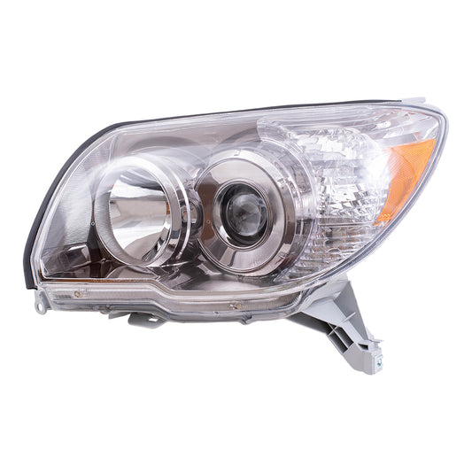 Fits Toyota 4Runner 06-09 Drivers Headlight Headlamp Assembly - Smoked Bezel