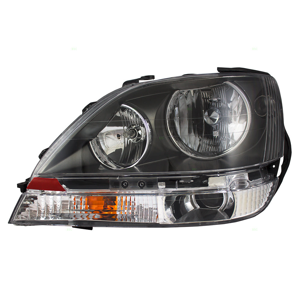 Fits Lexus RX300 9903 Drivers Halogen Headlight Assembly w/ Black B