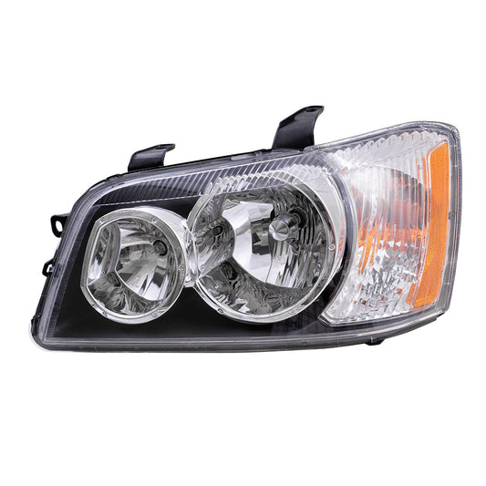 Brock Replacement Drivers Headlight Headlamp Compatible with 2001-2003 Highlander 81170-48150