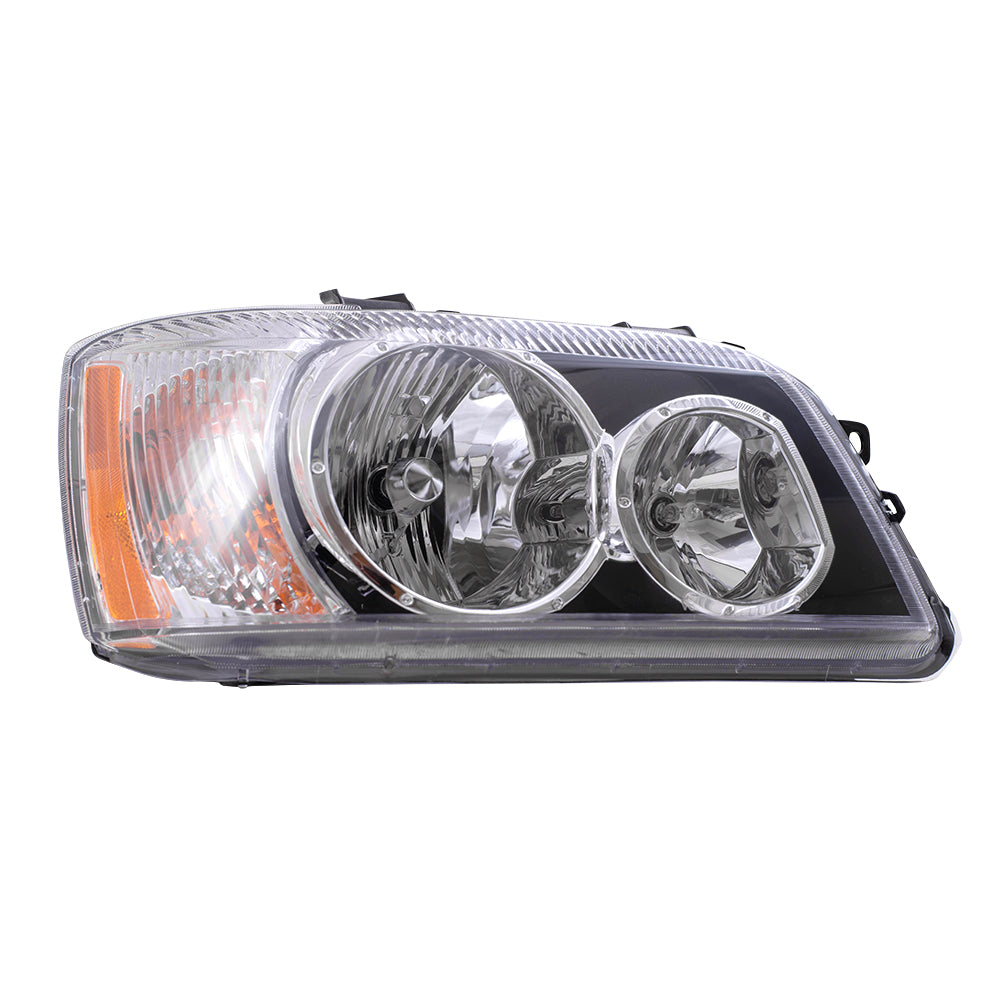 Brock Replacement Driver and Passenger Headlights Headlamps Compatible with 2001-2003 Highlander 81170-48150 81130-48150