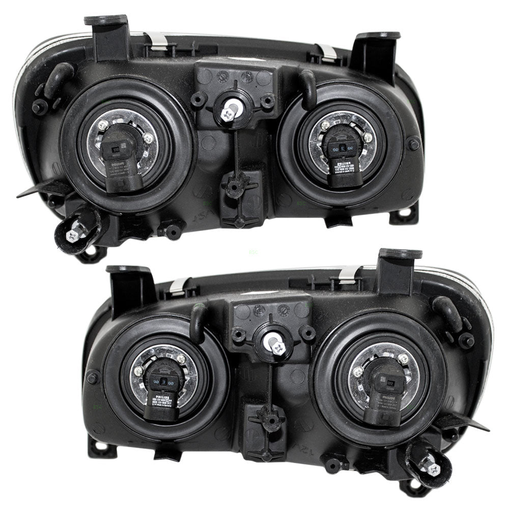 Brock Replacement Driver and Passenger Headlights Headlamps Compatible with 1998-2000 Rav4 81150-42090 81110-42090
