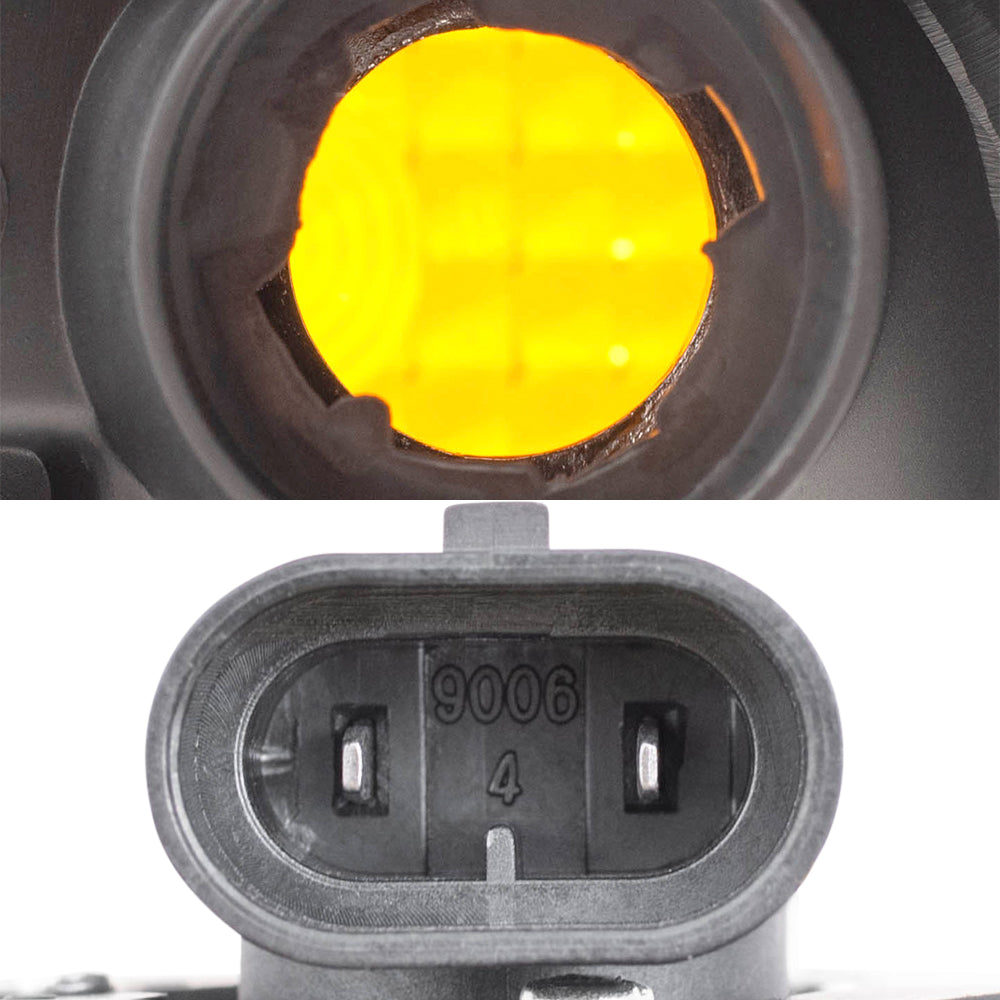 Brock Replacement Driver and Passenger Side Halogen Combination Headlight Units and Fog Light Units 4 Piece Set Comaptible with 2004-2005 Rav4