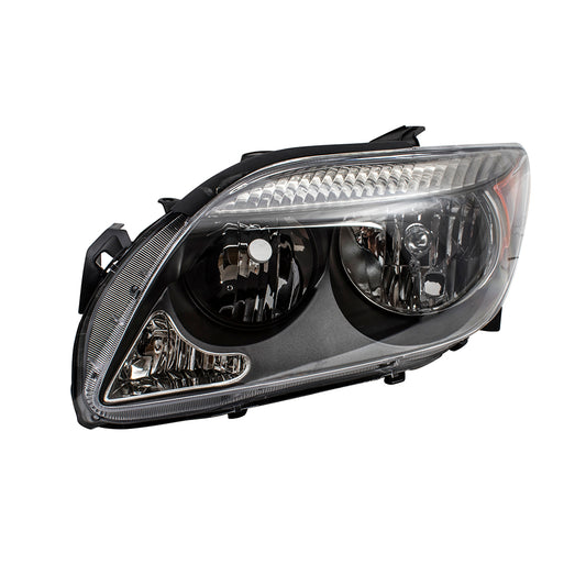 Fits 2005-2007 Scion tC Headlight Drivers Halogen Headlamp Grey Bezel Assembly