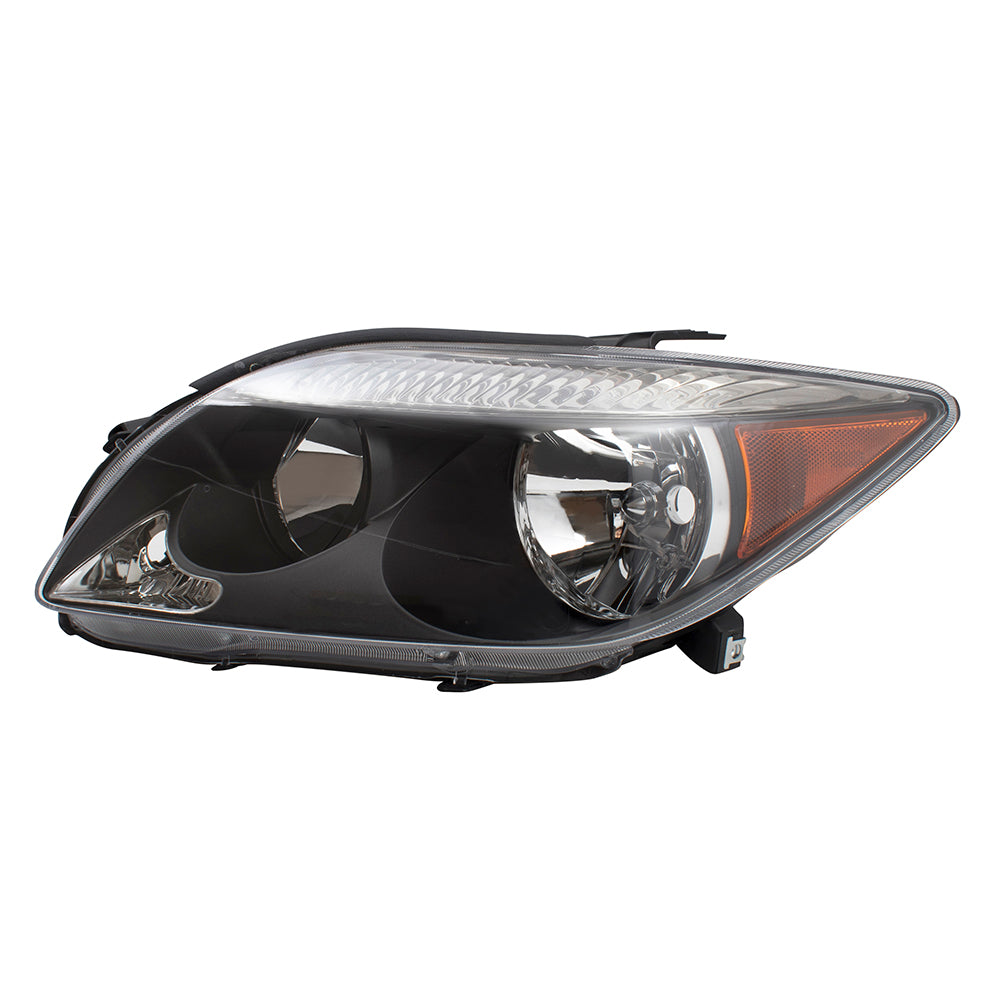 Fits 2005-2007 Scion tC Headlight Drivers Halogen Headlamp Grey Bezel Assembly