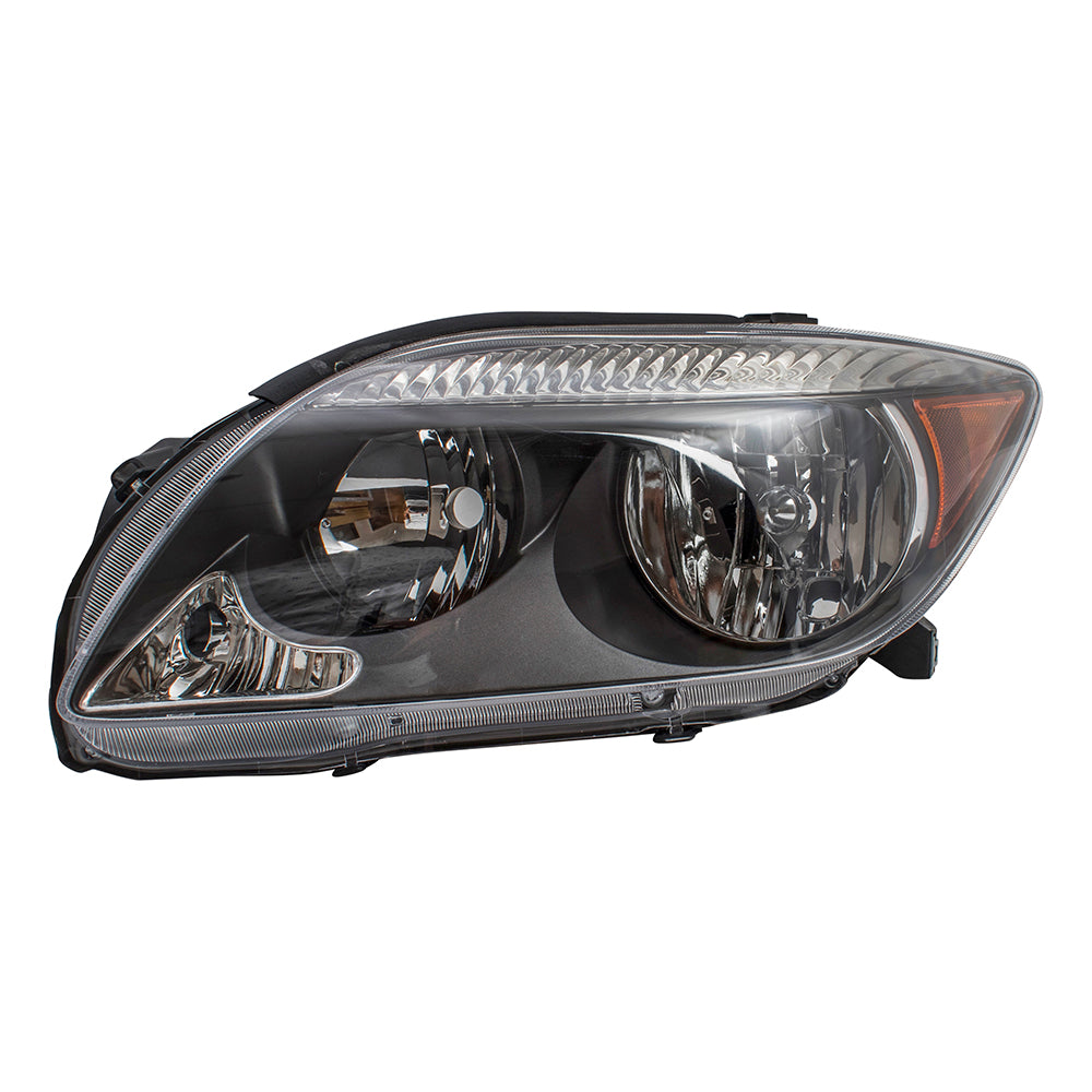 Fits 2005-2007 Scion tC Headlight Drivers Halogen Headlamp Grey Bezel Assembly