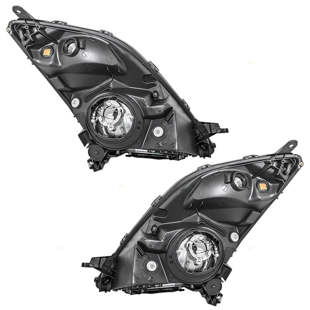 Brock Replacement Driver and Passenger Halogen Headlights Headlamps Compatible with Prius 81170-47070 81130-47070