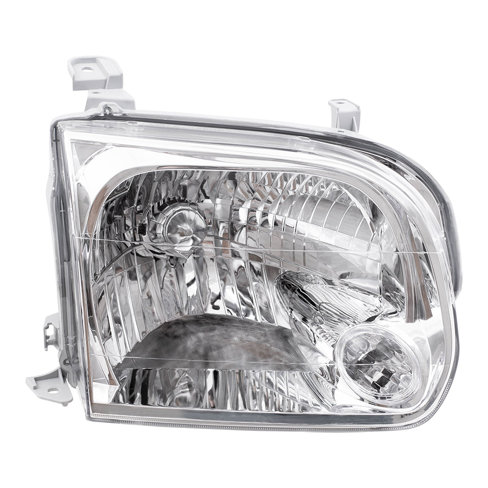 Brock Replacement Passenger Side Halogen Headlight Assembly Compatible with 2005-2007 Sequoia & 2005-2006 Tundra Double Cab