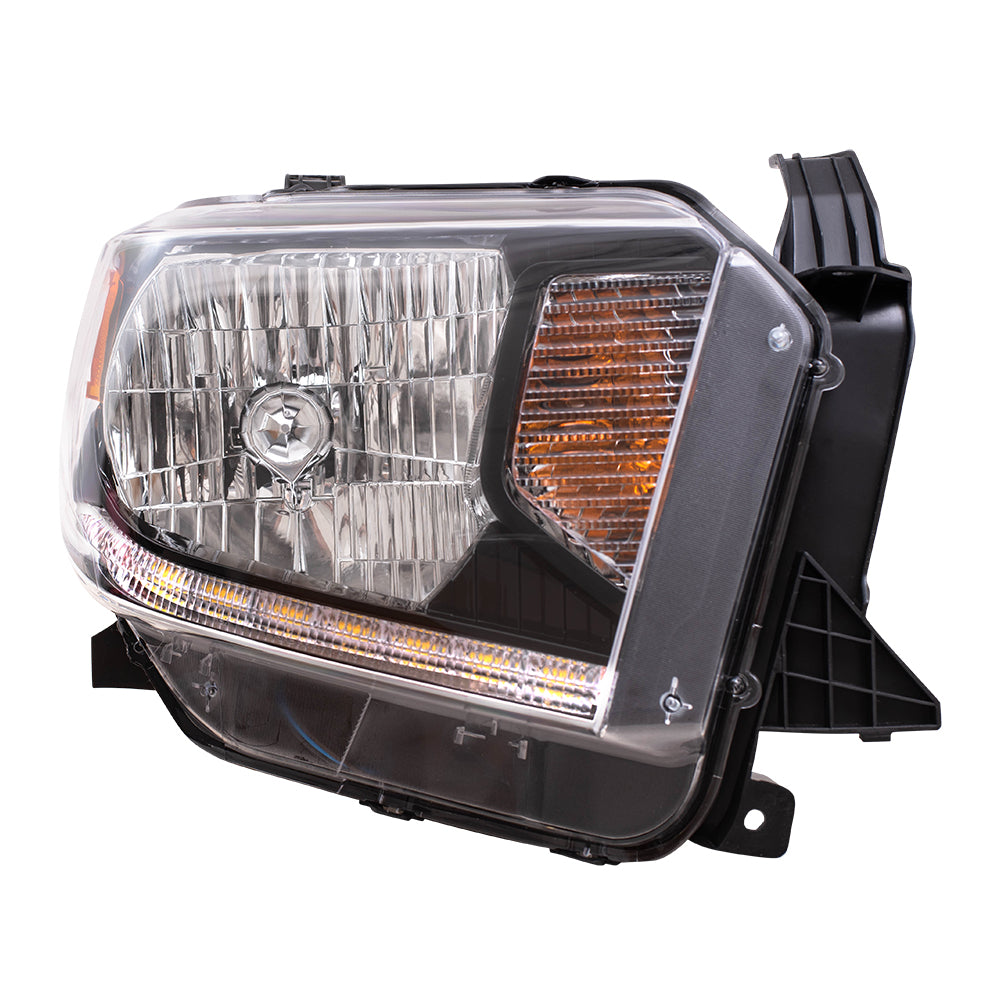 Brock Replacement Set Halogen Headlights Compatible with 2018 2019 2020 Tundra