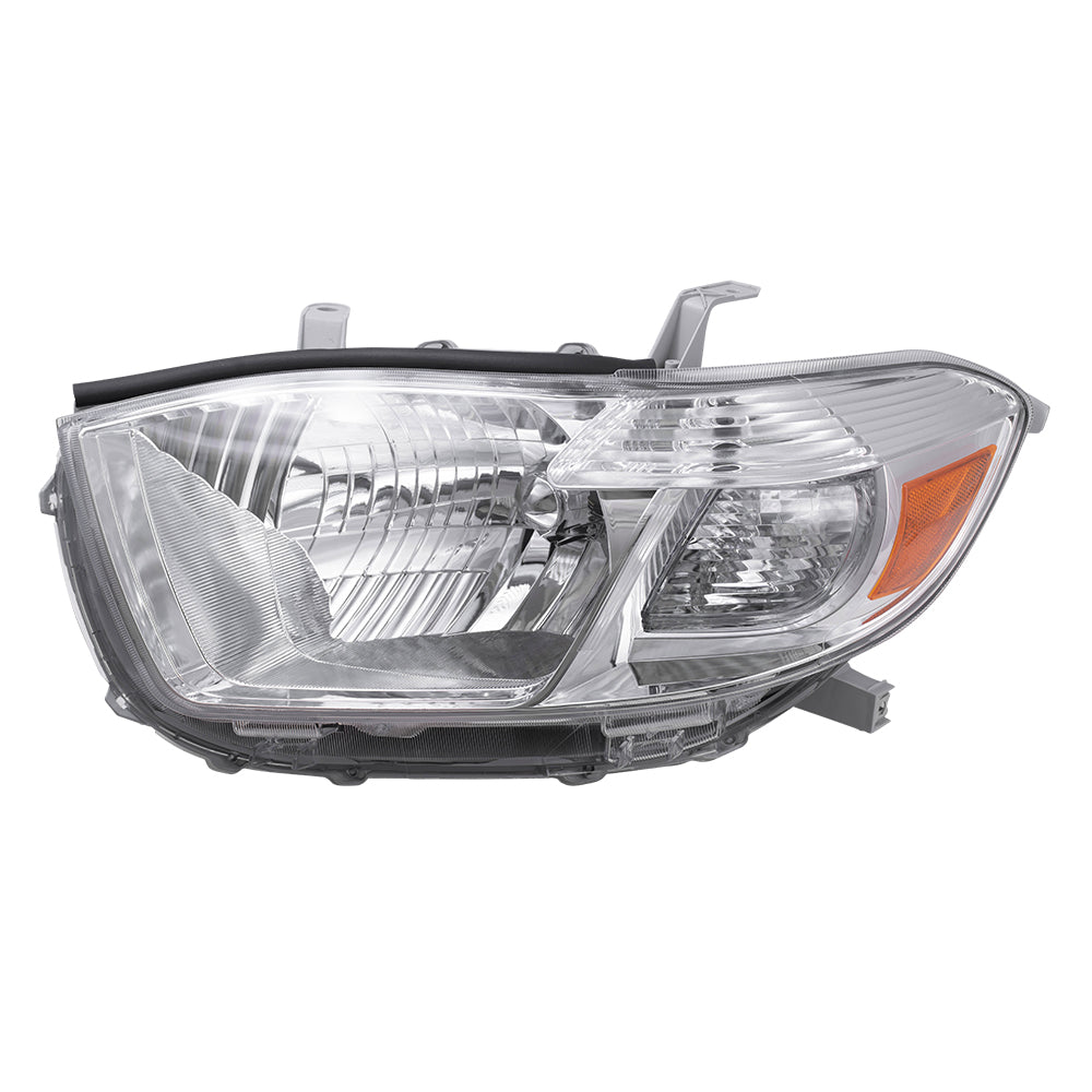 Fits Toyota Highlander 08-10 Drivers Headlamp Headlight Unit- Clear Lens