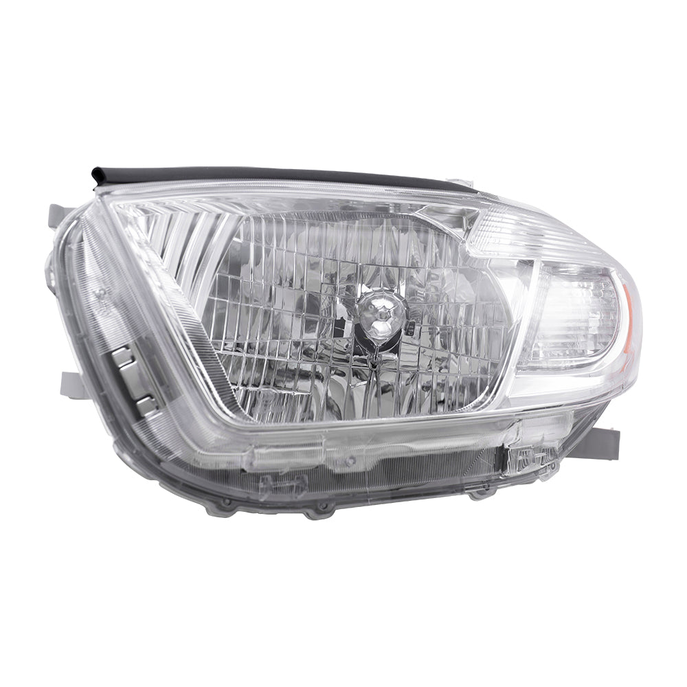 Fits Toyota Highlander 08-10 Drivers Headlamp Headlight Unit- Clear Lens
