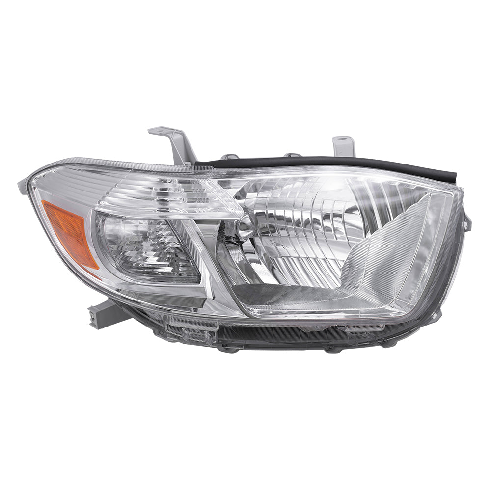 Fits Toyota Highlander 08-10 Passengers Headlamp Headlight Unit - Clear Lens
