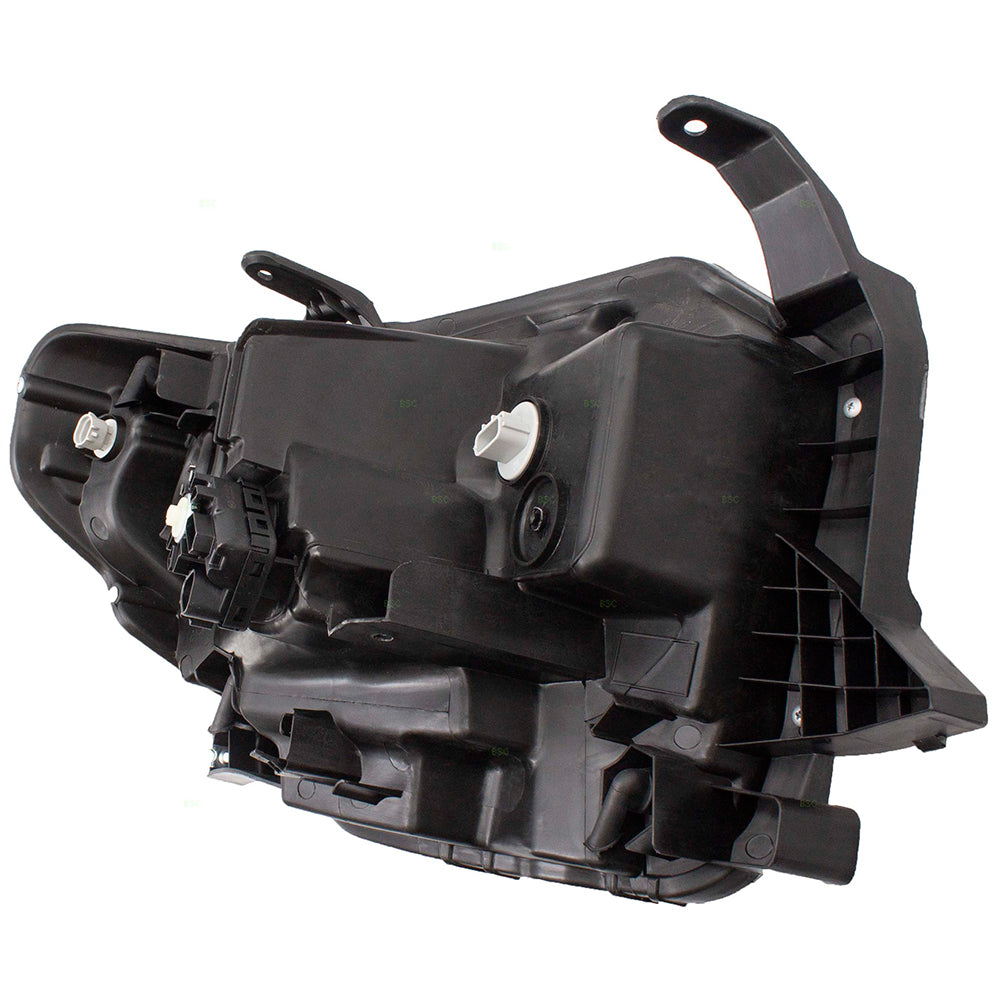 Brock Replacement Drivers Halogen Combination Headlight Headlamp & Black Bezel Compatible with 14-17 Tundra Pickup Truck w/Power Leveling 811500C111