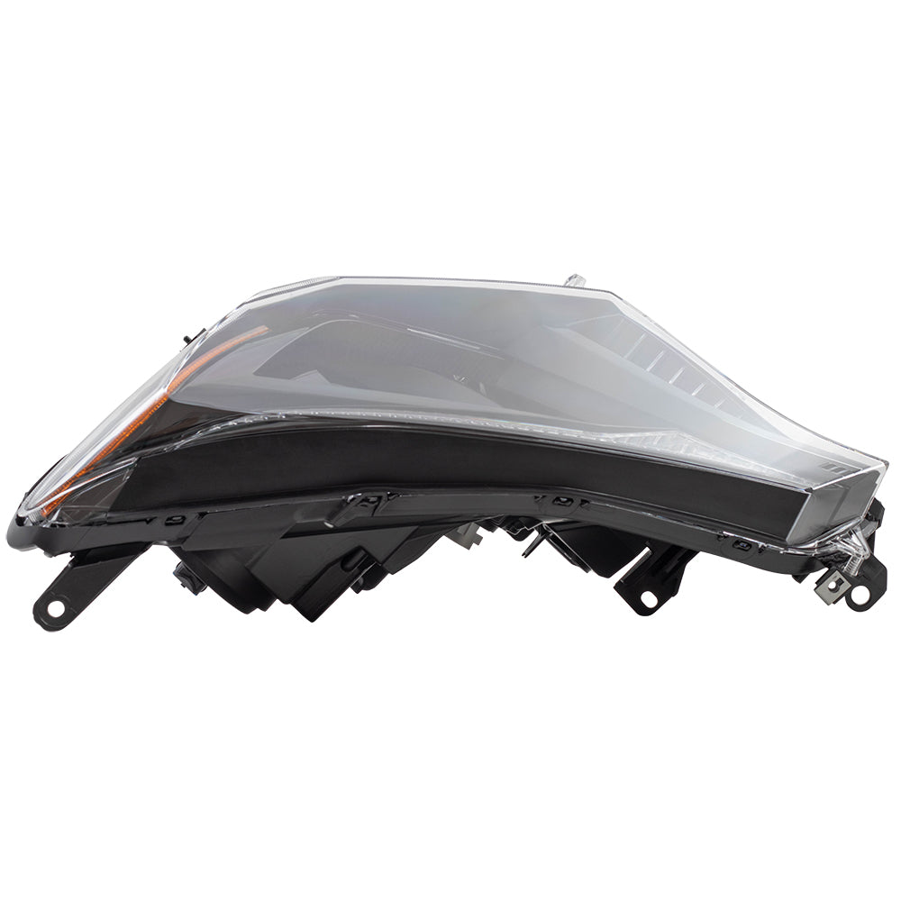 Brock Aftermarket Replacement Driver Side Left Halogen Combination Headlight Assembly With Black Bezel Compatible With 2016-2018 Toyota RAV4