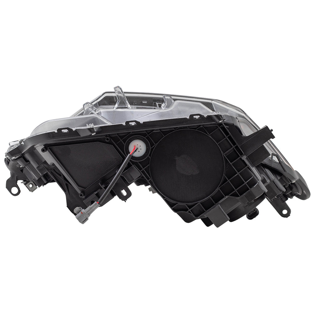 Brock Aftermarket Replacement Driver Side Left Halogen Combination Headlight Assembly With Black Bezel Compatible With 2016-2018 Toyota RAV4