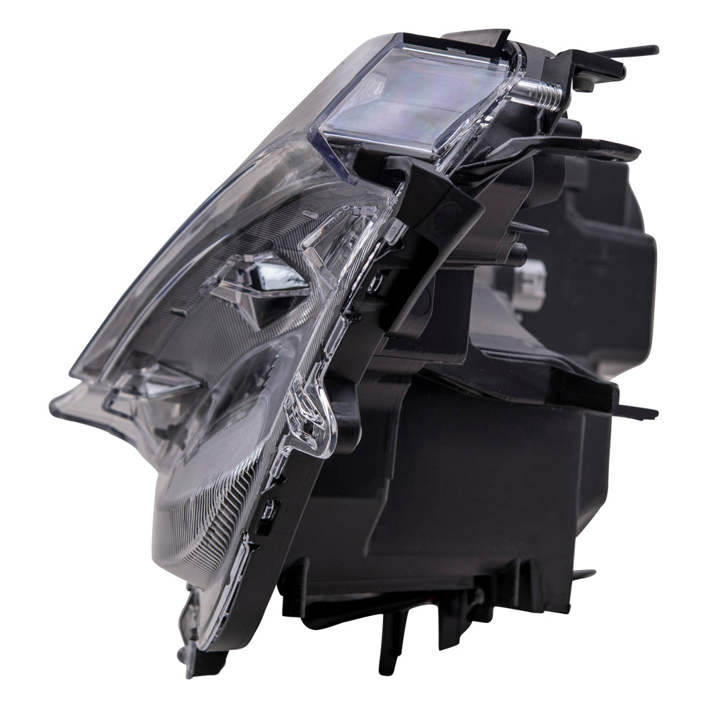 Brock Aftermarket Replacement Passenger Right Halogen Combination Headlight Assembly With Black Bezel CAPA Certified Compatible With 2016-2018 Toyota RAV4