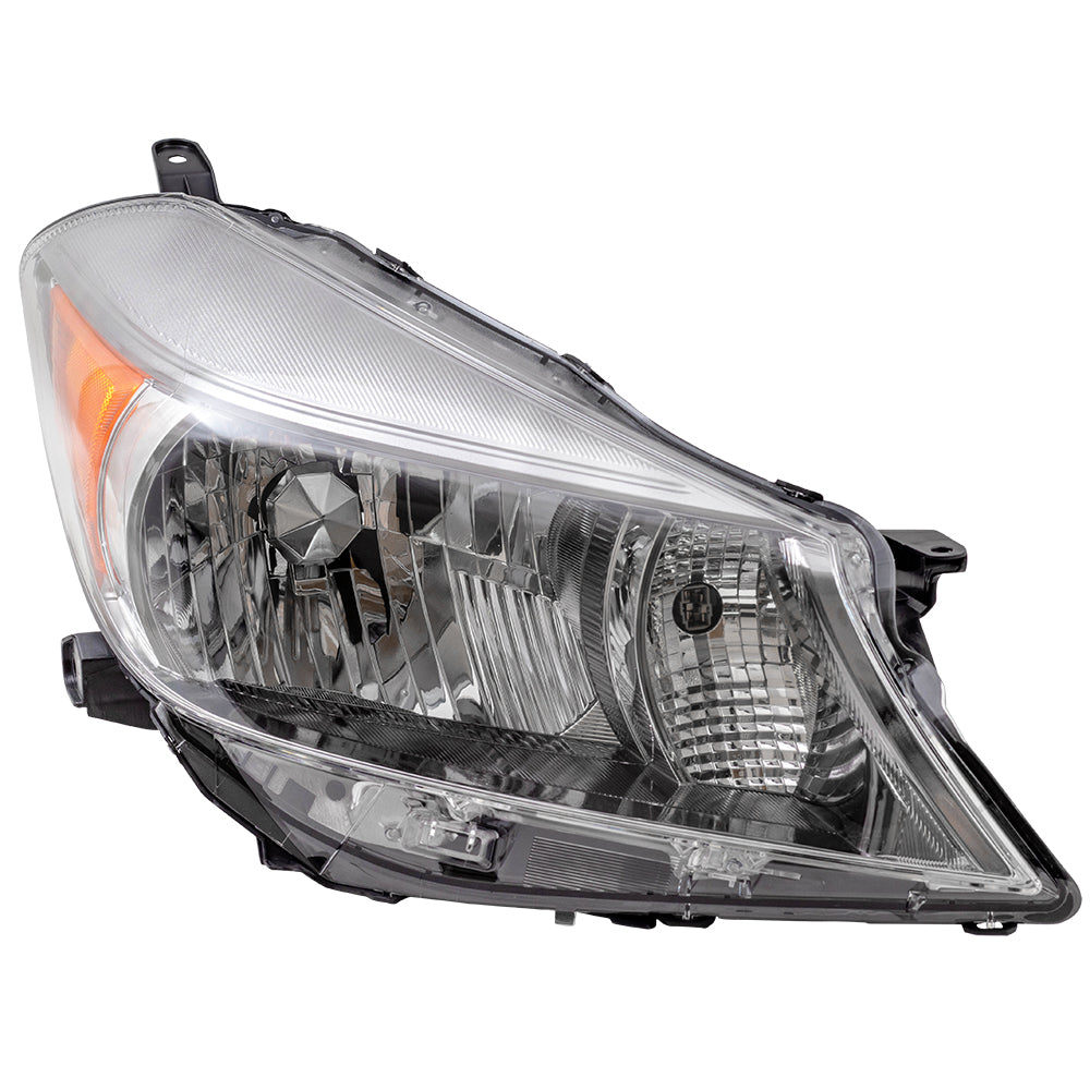 Brock Replacement Headlight Headlamp w/ Smoked Trim Passenger Compatible with 2012-2014 Yaris Hatchback 81130-52E20 8113052E20