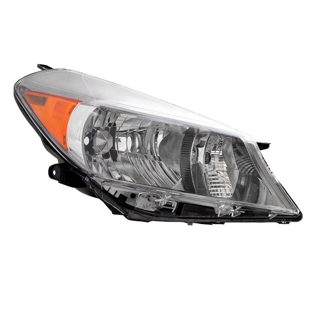 Brock Replacement Headlight Headlamp w/ Smoked Trim Passenger Compatible with 2012-2014 Yaris Hatchback 81130-52E20 8113052E20