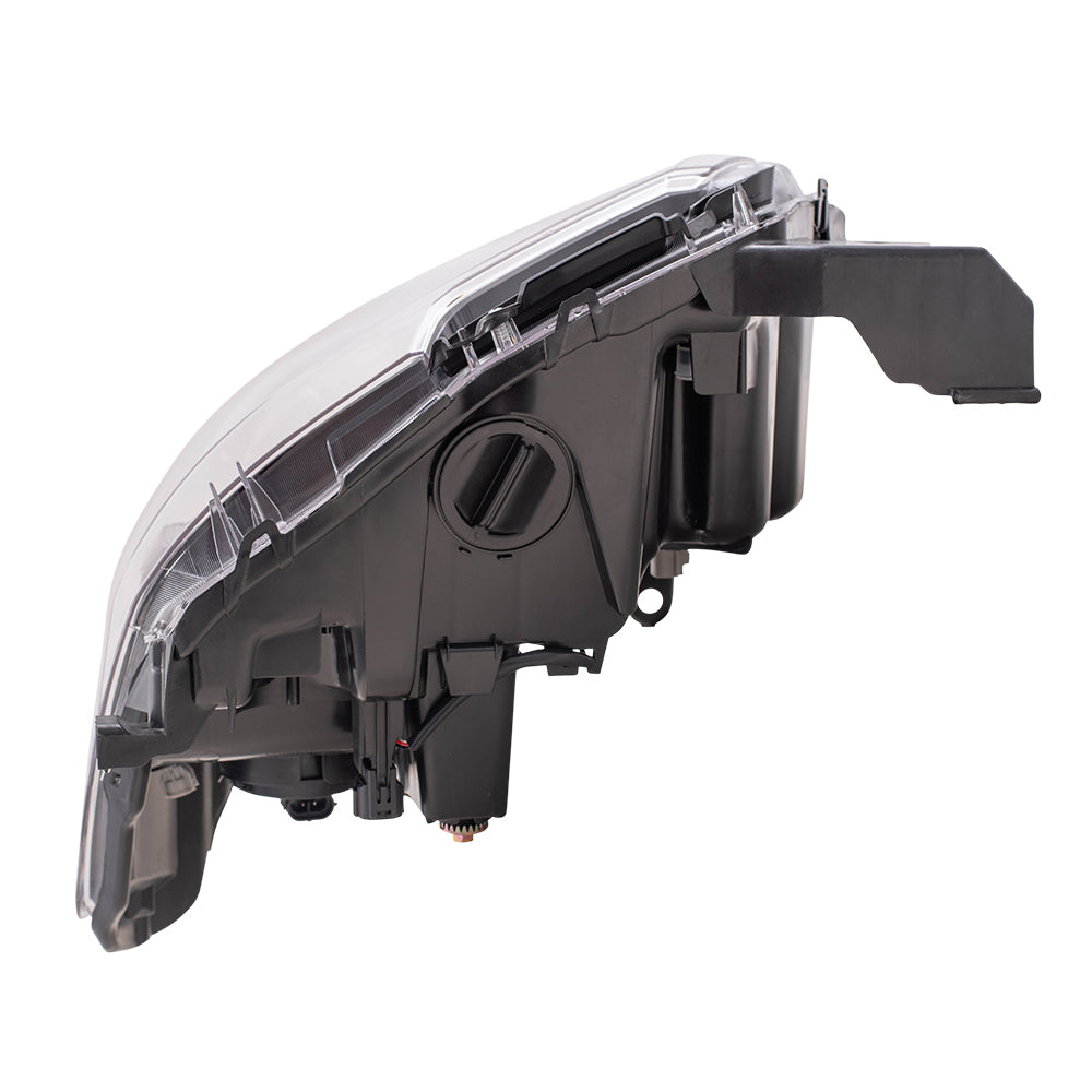 Brock Aftermarket Replacement Driver Left Passenger Right Halogen Combination Headlight Assembly With LED Daytime Running Light Set Compatible With 2017-2019 Toyota Tacoma With LED Fog Lights