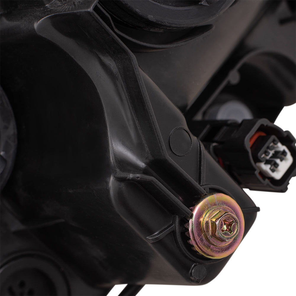 Brock Aftermarket Replacement Driver Left Passenger Right Halogen Combination Headlight Assembly With LED Daytime Running Light Set Compatible With 2017-2019 Toyota Tacoma With LED Fog Lights