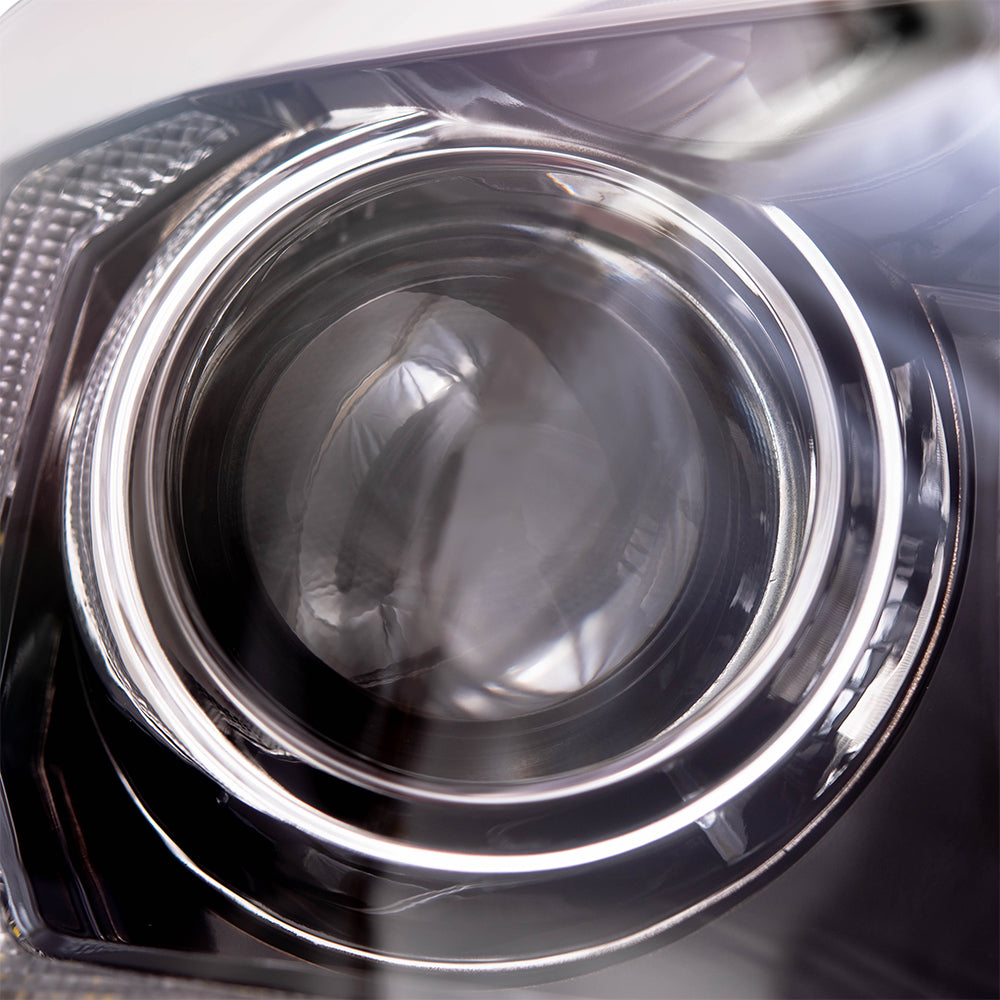 Brock Aftermarket Replacement Driver Left Passenger Right Halogen Combination Headlight Assembly With LED Daytime Running Light Set Compatible With 2017-2019 Toyota Tacoma With LED Fog Lights