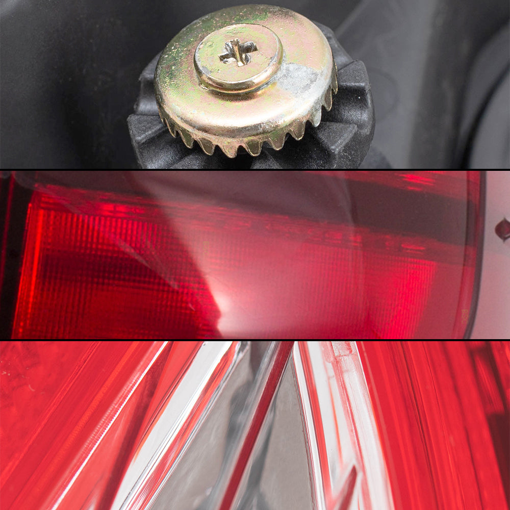 Brock Aftermarket Replacement Part Driver & Passenger Side Headlights w/LED Daytime Running Lights & Tail Lights Quarter & Liftgate Mounted Set Compatible with 2015-2019 Toyota Sienna EXCEPT SE