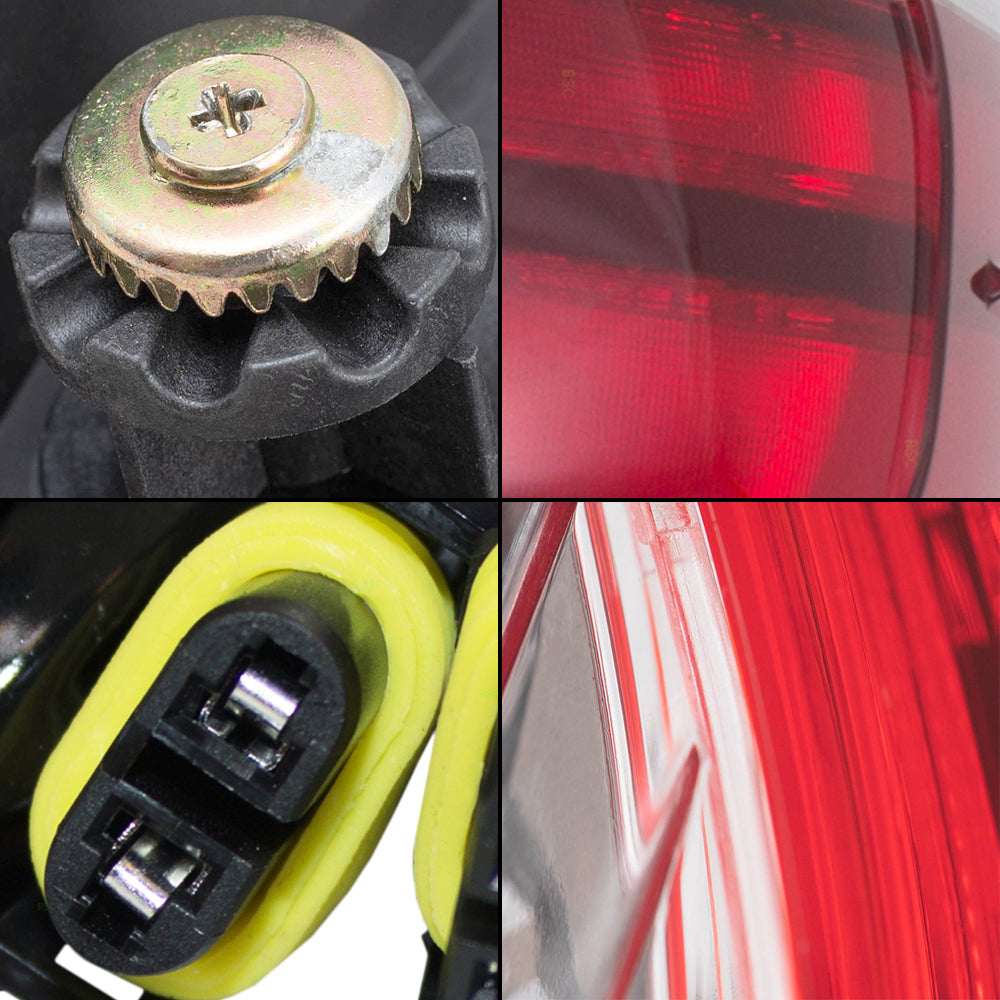 Brock Aftermarket Replacement Part Driver & Passenger Side Headlights w/LED DRLs, Tail Lights Quarter & Liftgate Mounted, & Fog Lights Kit Set Compatible with 2015-2017 Toyota Sienna EXCEPT SE